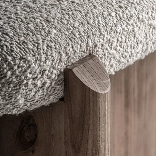 Pie de cama Jacquard de madera de olmo