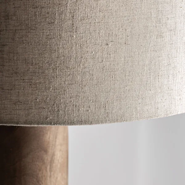 Lámpara de sobremesa Cogne de madera de mango