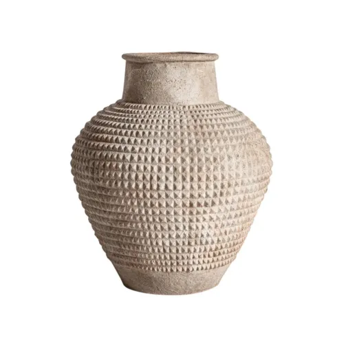 Tinaja Donie de cemento beige