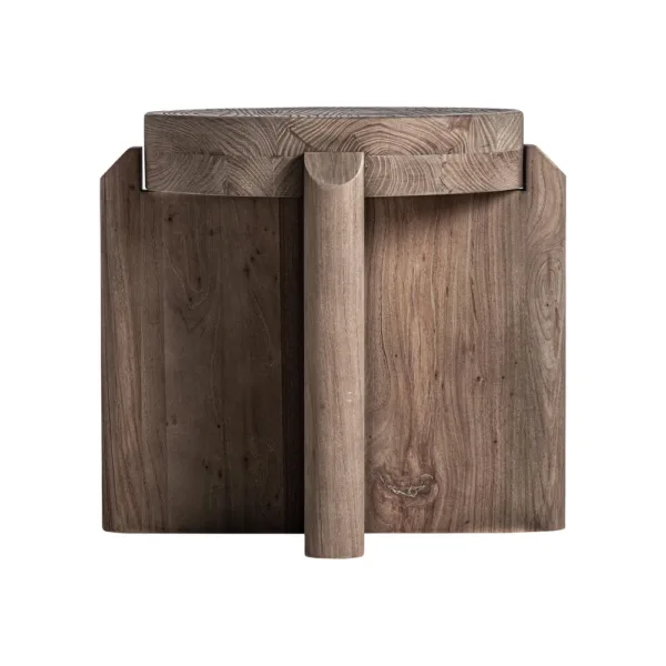 Taburete Jacquard de madera de olmo