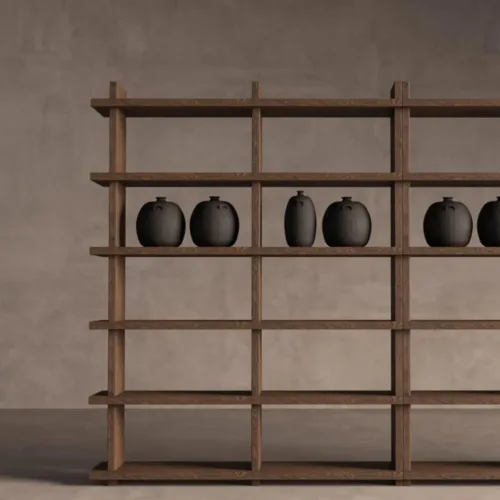 ESTANTE MODULAR madera maciza BRUTALIST