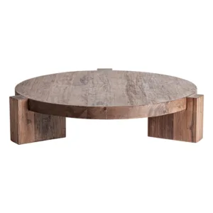 Mesa de centro Brutalist de madera de sal