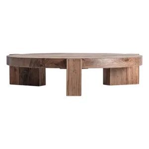Mesa de centro Brutalist de madera de sal