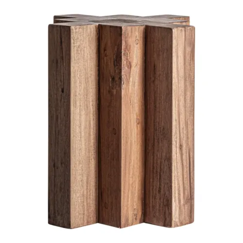 Mesa auxiliar Brutalist de madera de sal