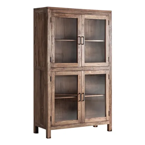 Vitrina Selby de madera y hierro