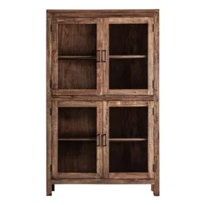 Vitrina Selby de madera y hierro