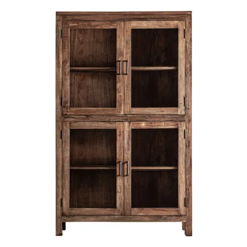 Vitrina Selby de madera y hierro