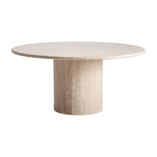 Mesa de comedor Thiennes de travertino beige