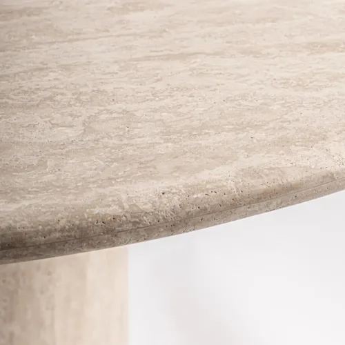 Mesa de comedor Thiennes de travertino beige