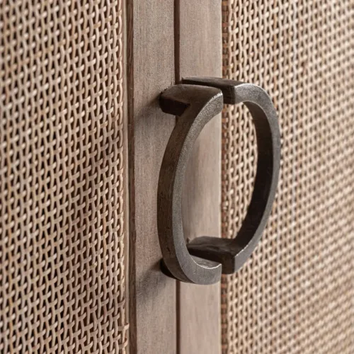 Armario 170cm madera y mimbre Beckley