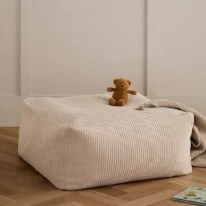 Puff beige de pana infantil