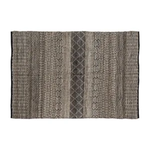 Alfombra Kelia de estilo vintage de algodón y cáñamo