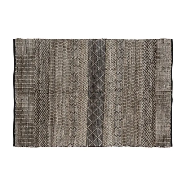 Alfombra Kelia de estilo vintage de algodón y cáñamo