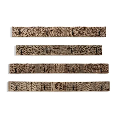 Percha Askale de estilo étnico de teca