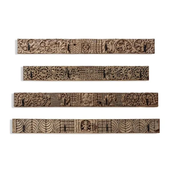 Percha Askale de estilo étnico de teca