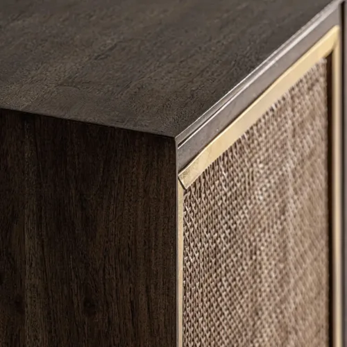 Aparador 160cm mango y ratán Gondorf