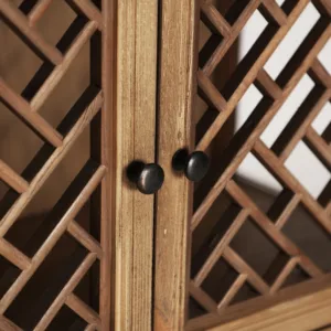 Vitrina modular Melnik de madera de olmo