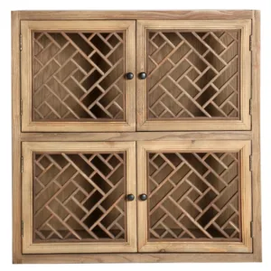 Vitrina modular Melnik de madera de olmo