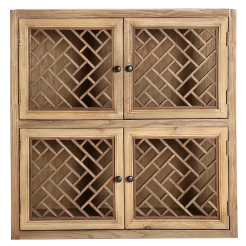 Vitrina modular Melnik de madera de olmo