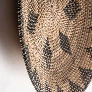 Plato decorativo de estilo boho de ratán