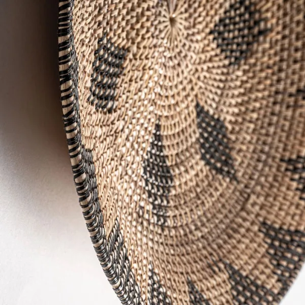 Plato decorativo de estilo boho de ratán