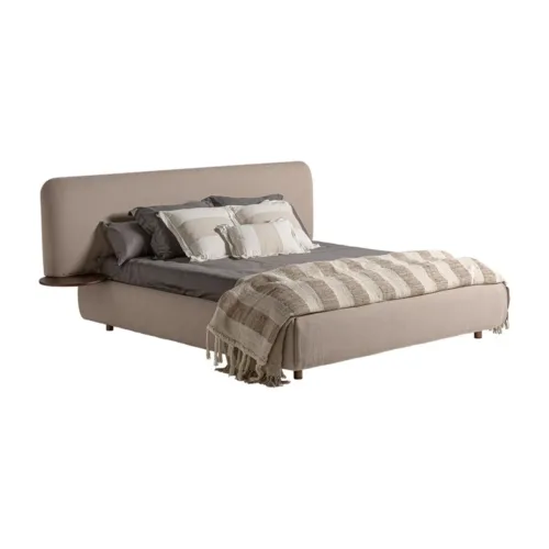 Cama de estilo provenzal de lino y madera Dayton