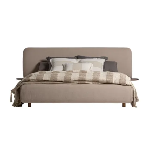 Cama de estilo provenzal de lino y madera Dayton