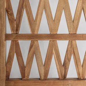 Parabán de estilo boho Viriat de madera de teca