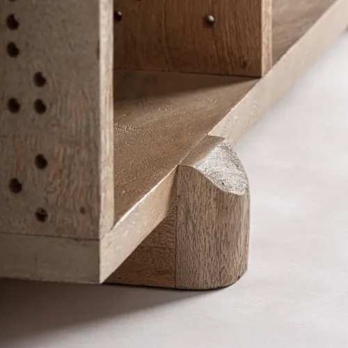 Librería jacquard de madera de mango