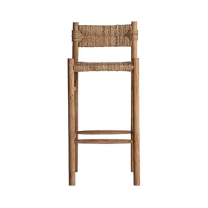 Taburete de madera de teca Voghera