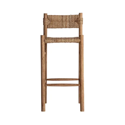 Taburete de madera de teca Voghera