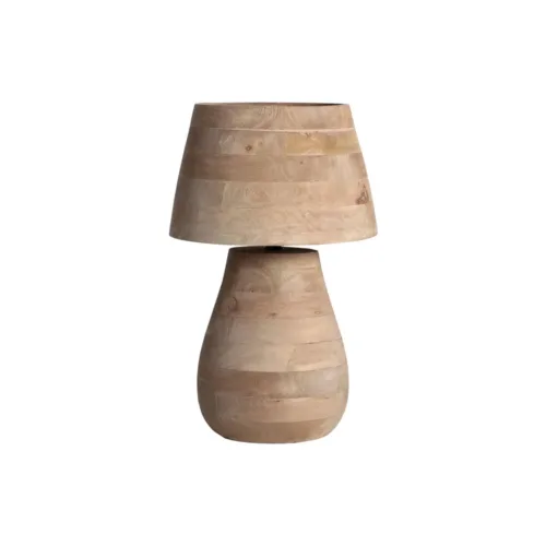 Lámpara de mesa Volsted de madera de mango