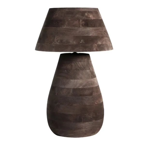 Lámpara de mesa Volsted de madera de mango