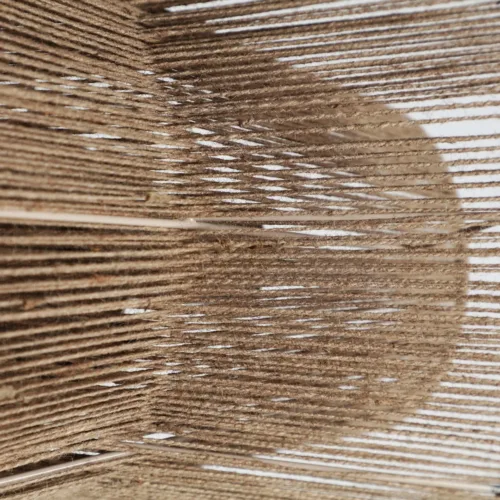 Aplique Korda de yute y hierro