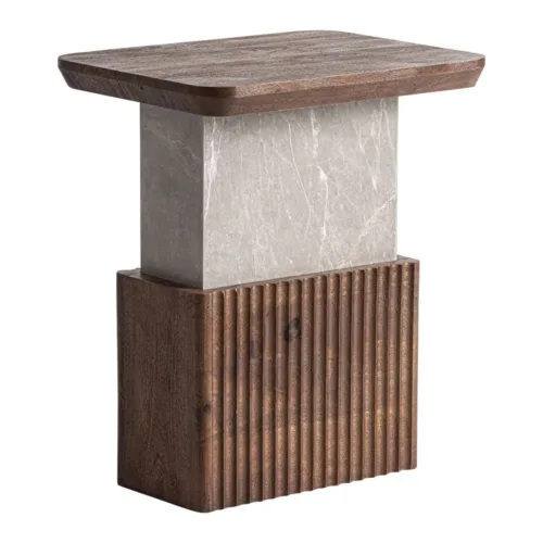 Mesa auxiliar de madera de mango Anzex