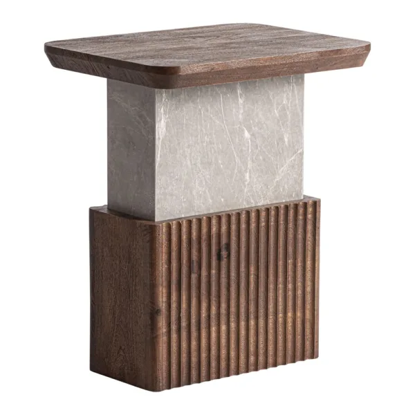 Mesa auxiliar de madera de mango Anzex