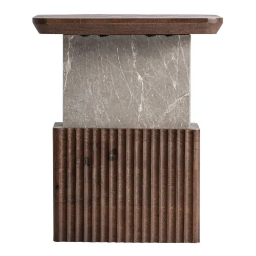 Mesa auxiliar de madera de mango Anzex