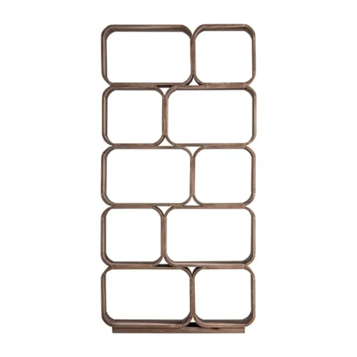 Estantería Grid de madera de mango