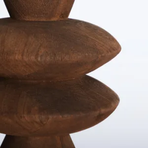 Lámpara de sobremesa Shana de madera y lino