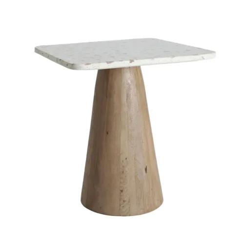 Mesa bar Lautrec de terrazo y madera de mango