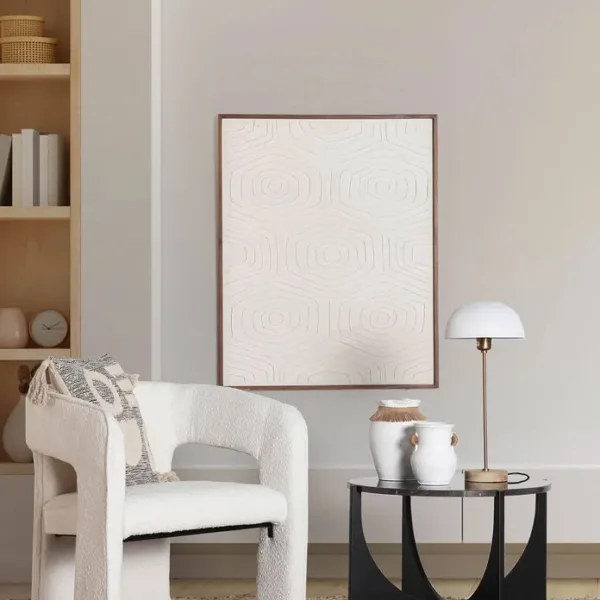 Figura decorativa mármol y hierro