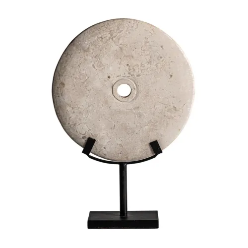 Figura decorativa mármol y hierro