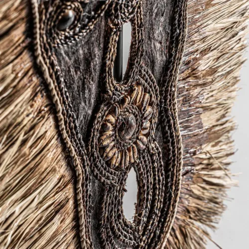 Figura decorativa collar de fibra natural