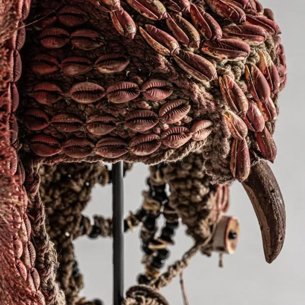 Figura decorativa de fibra natural