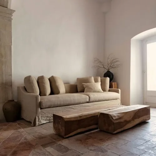 Mesa de centro de madera de suar 165x33x37 cm Dharm