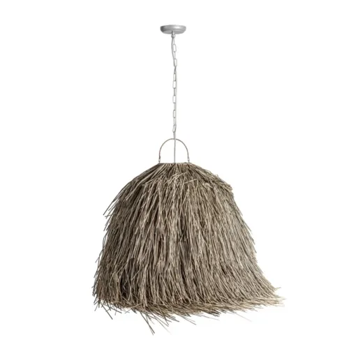 Lámpara de colgar estilo boho de fibra