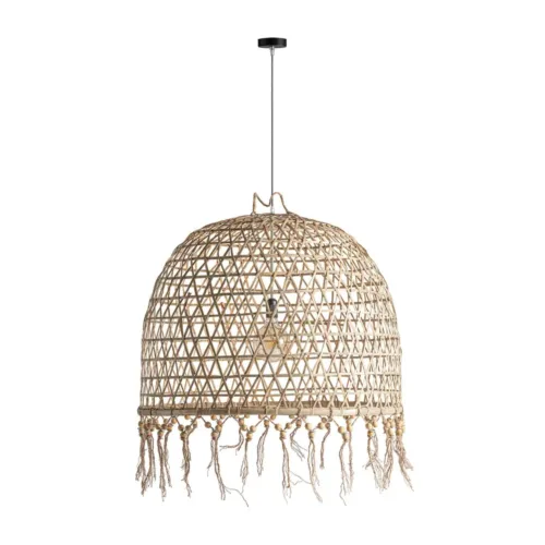 Lámpara de colgar estilo boho de bambú