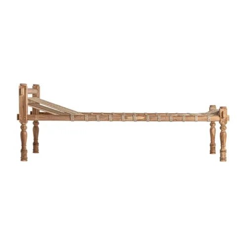 Tumbona Helley de madera de teca y cuerda