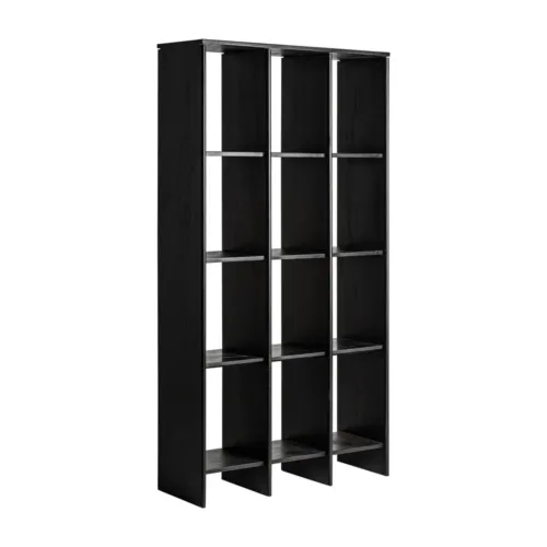 Estantería Nara de madera de mango negra