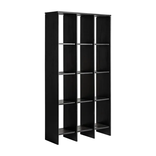 Estantería Nara de madera de mango negra